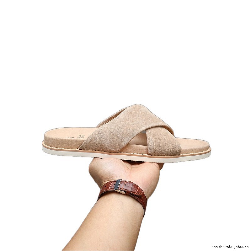 Brunello Cucinelli Casual Style Sand-colored Slide Sandals