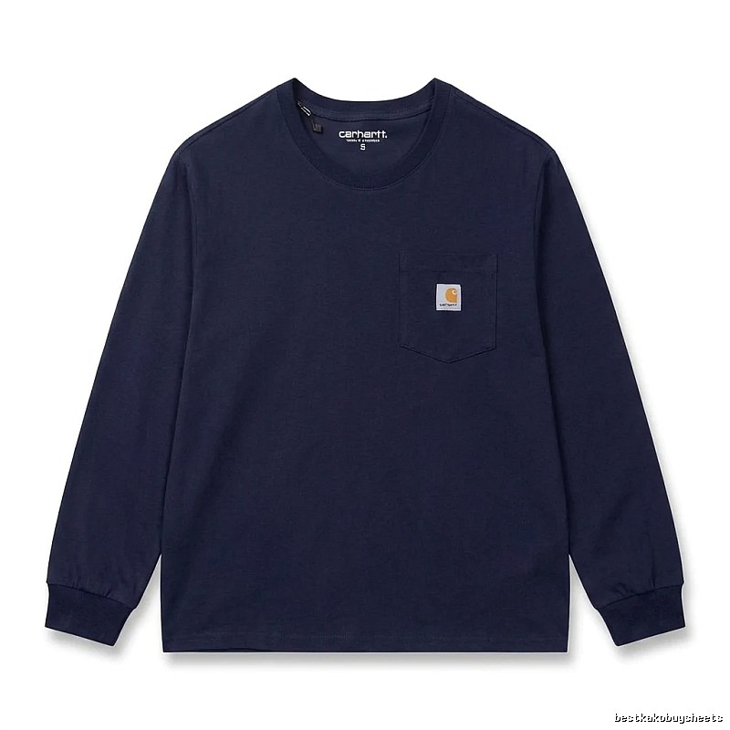 Carhartt basic simple navy long-sleeve