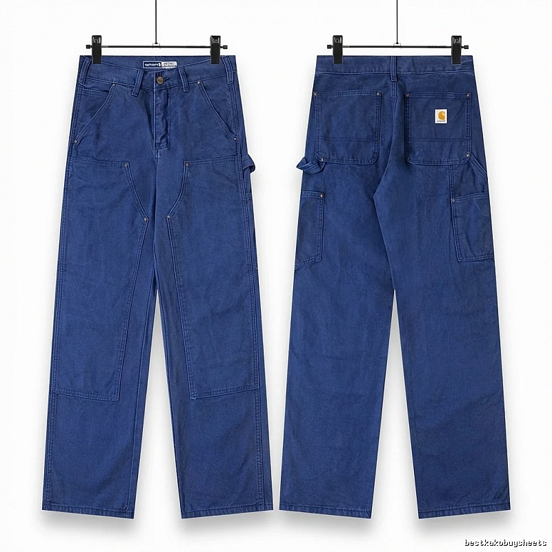 Carhartt workwear style blue long trousers