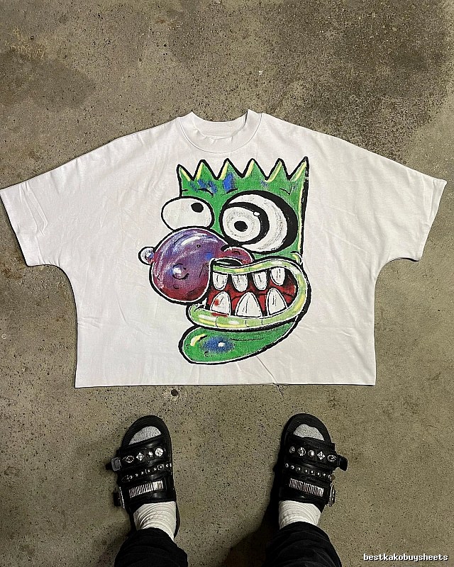 Cartoon-style white T-shirt for billionaires