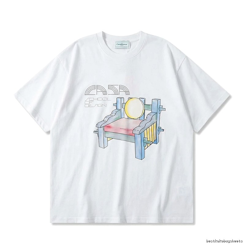 Casablanca cartoon-style white T-shirt