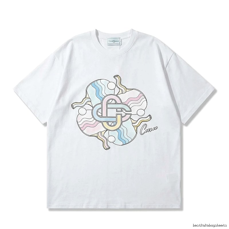 Casablanca Print Trendy White T-shirt
