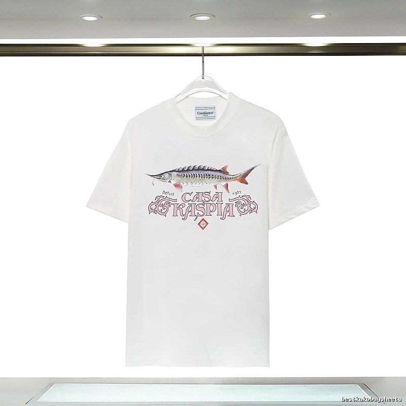 Casablanca - printed retro - style white T - shirt