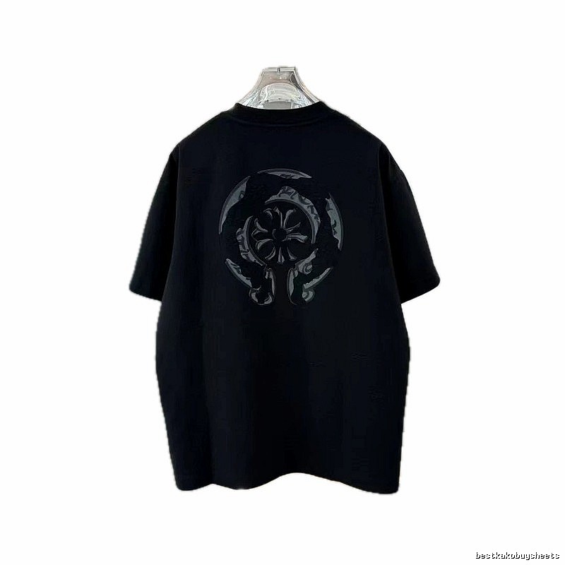 Chrome Hearts Circular Relief Street Style Black Short-sleeve T-shirt
