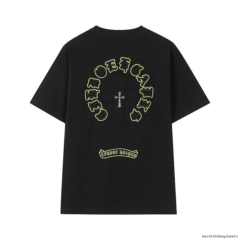 Chrome Hearts Cross Embroidered Street Style Black T-Shirt