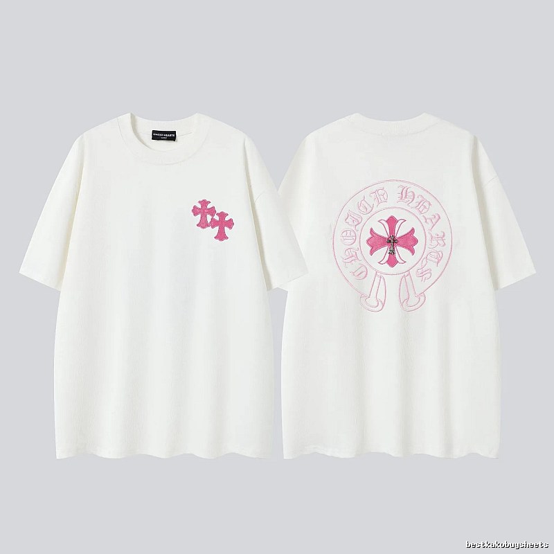 Chrome Hearts Cross Embroidered Street-style Off-white T-shirt