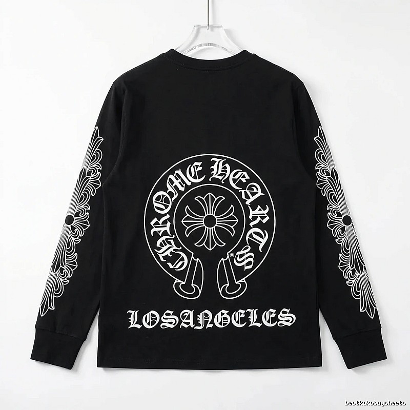 Chrome Hearts Cross Flower Dark Style Black Long Sleeve