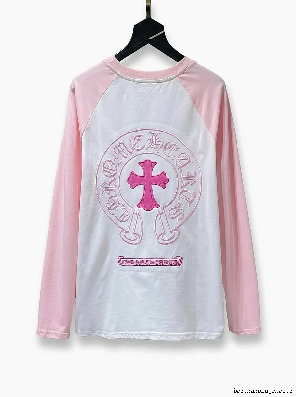 Chrome Hearts Cross Flower Pink Long-Sleeve Shirt