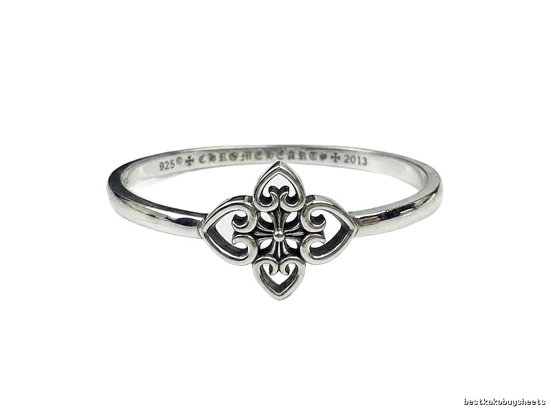 Chrome Hearts Cross Flower Vintage Silver Ring