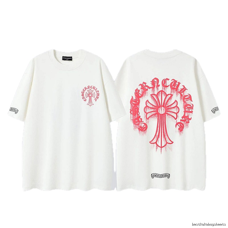 Chrome Hearts Cross Print Street Style Off-white T-Shirt