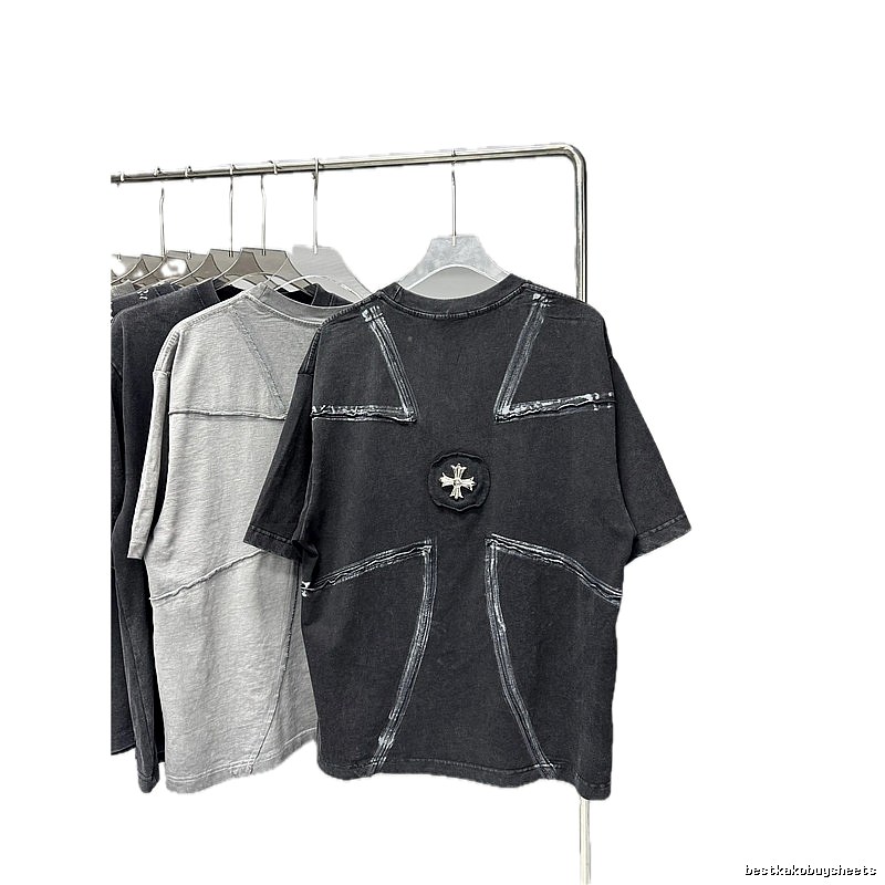 Chrome Hearts Cross Vintage Distressed Black Short-sleeve T-shirt