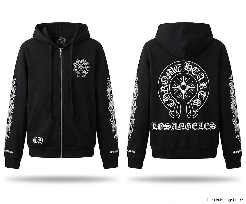 Chrome Hearts dark style black cardigan