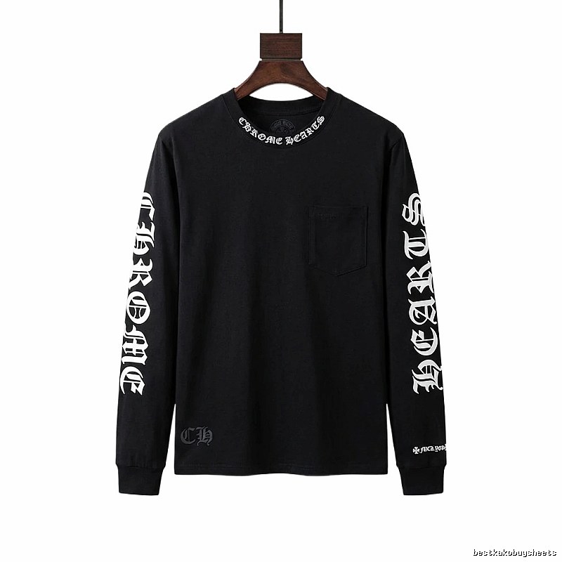 Chrome Hearts Dark Style Long-sleeved Black T-shirt