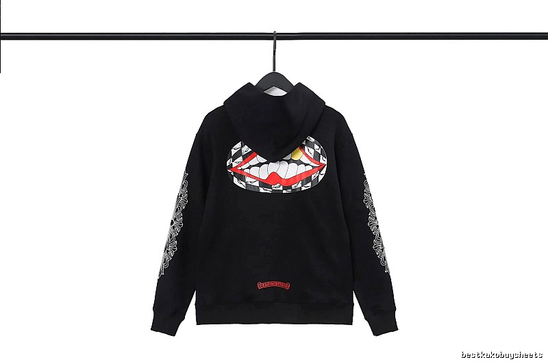 Chrome Hearts Easy Match Cross graphic hoodie Black Blue Cross for Leisure Wear