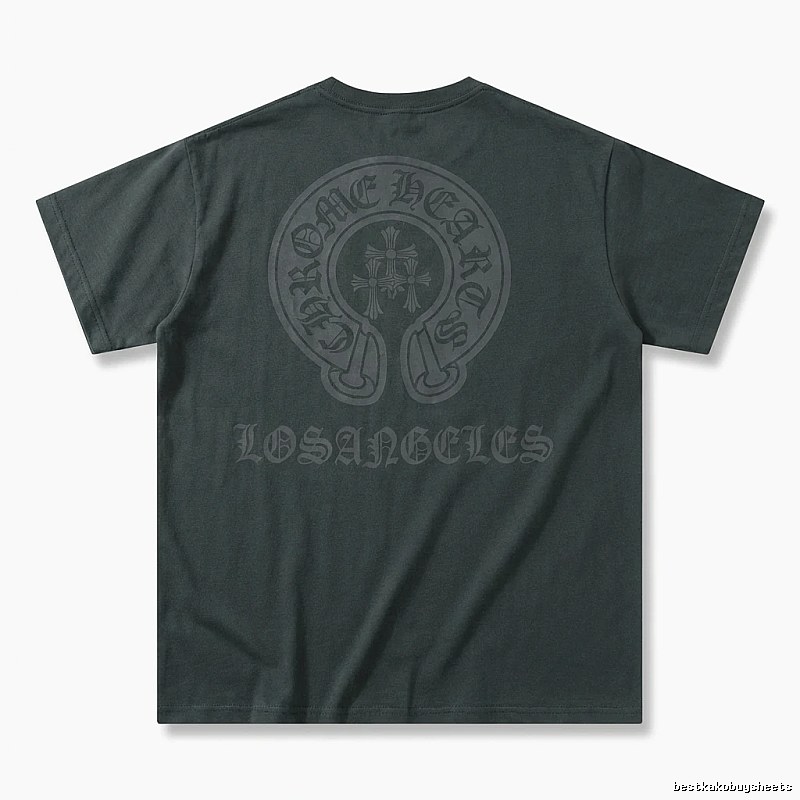 Chrome Hearts Gothic Style Dark Grey T-shirt