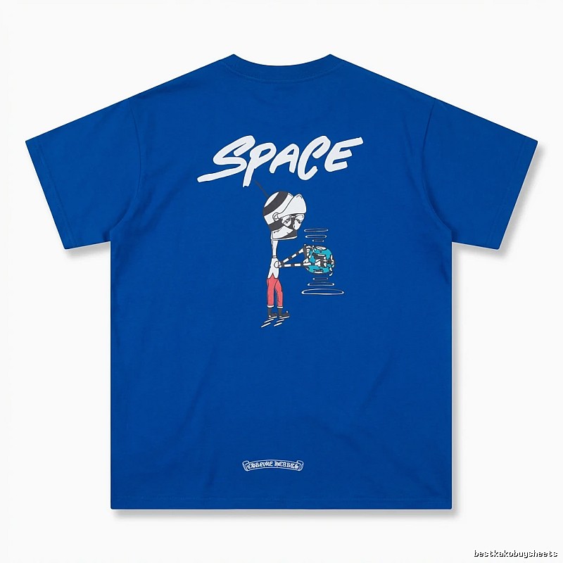 Chrome Hearts Space Style Blue T-shirt