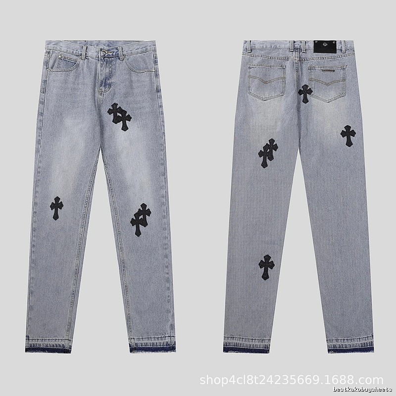 Chrome Hearts Sport Graphic jeans Light Denim Jeans for Warm Weather