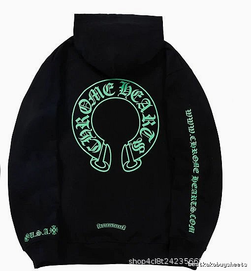 Chrome Hearts Statement Cross graphic hoodie Black Blue Cross for Easy Pairing