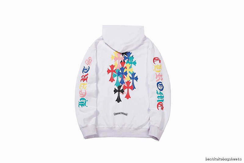 Chrome Hearts Streetwear Cross graphic hoodie Black Blue Cross with Logo Accent