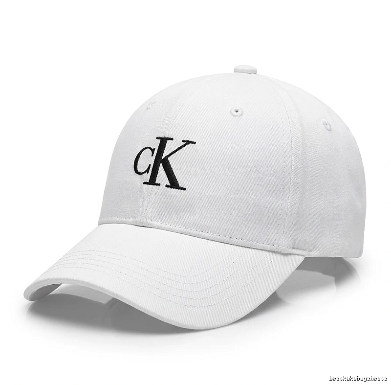 CK fashion brand simple style white hat