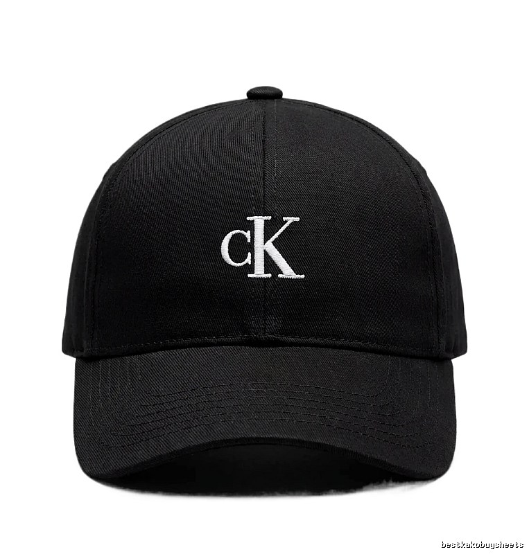 CK minimalist style black baseball cap