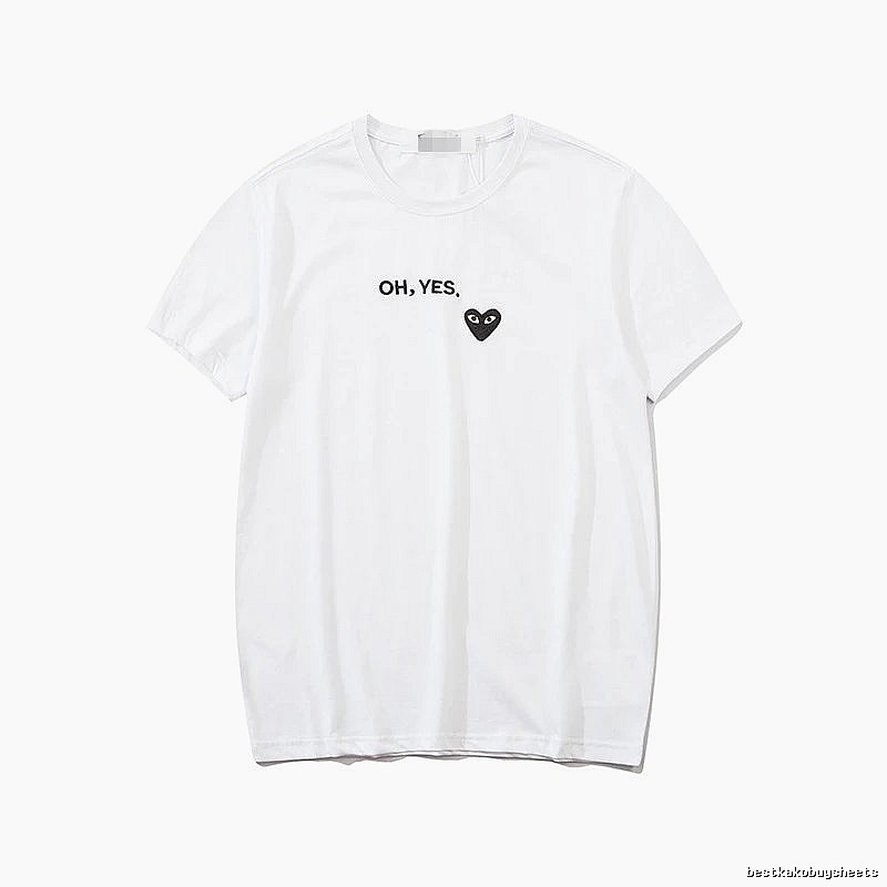 Comme des Garcons PLAY 2021-87 White Style 2187 Heart Logo T-Shirt Statement Graphic