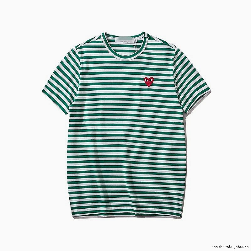 Comme des Garcons PLAY 2021-94 Green Style 2194 Heart Logo T-Shirt Match Day