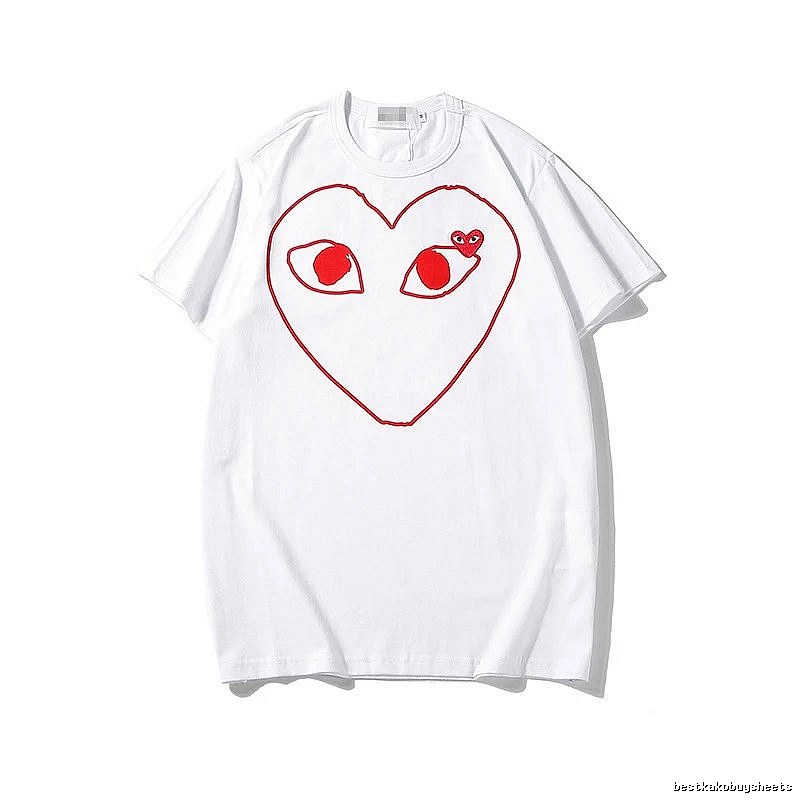 Comme des Garcons PLAY 2023-13 Red Style 2313 Heart Logo T-Shirt Minimal Look