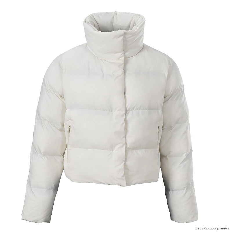 Commuter Stand-Collar Puffer Jacket - White