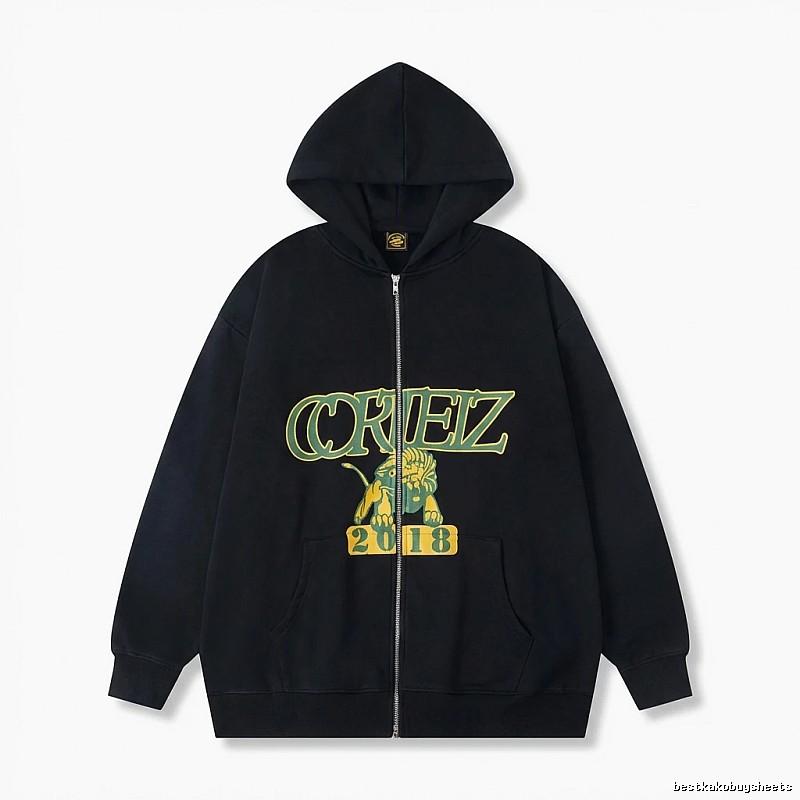 Corteiz Printed Trendy and Cool Black Sweatshirt
