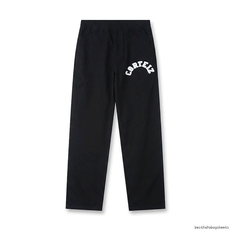 Corteiz retro-style black trousers