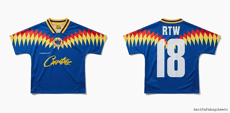Corteiz RTW Series Retro-Style Blue Jersey