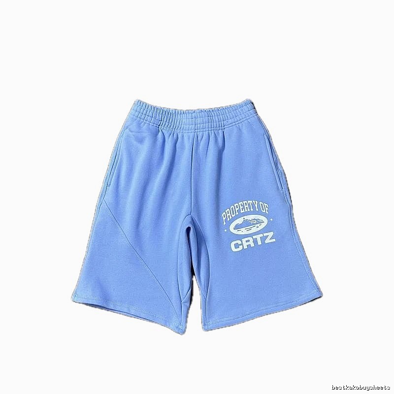 Corteiz sporty light blue shorts