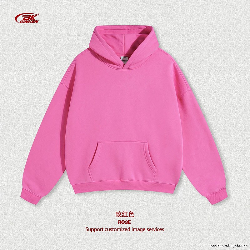 Daily Pullover hoodie Navy Blank Kangaroo with Visual Detail