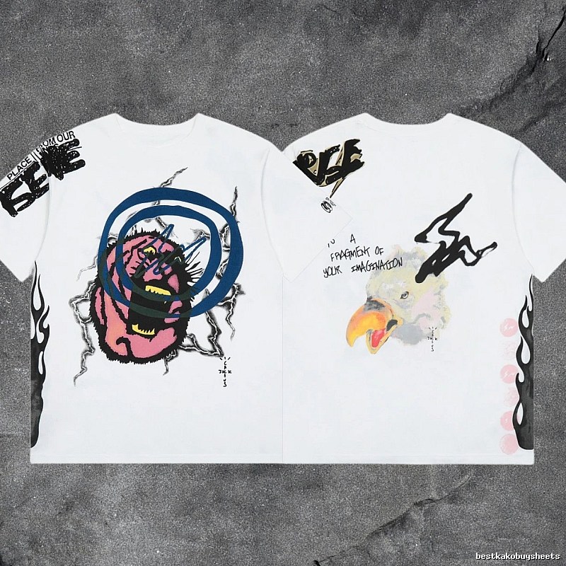 Denim Tears 2031-60 White Graphic T-Shirt Minimal Look