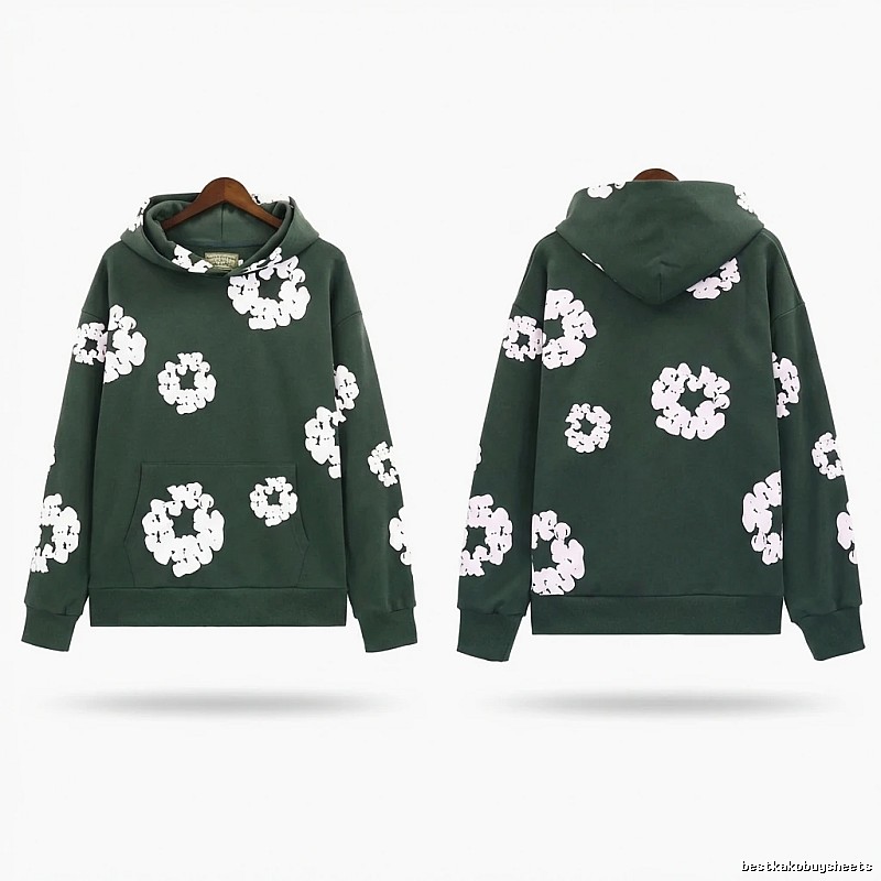 DENIM TEARS Floral Print Dark Green Sweatshirt