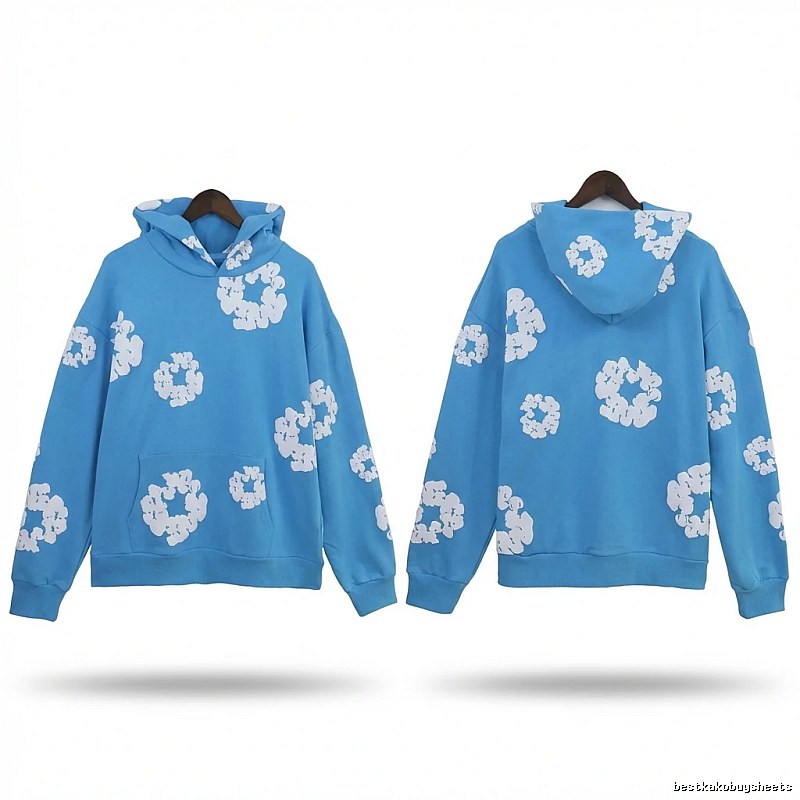 DENIM TEARS Printed Casual Style Blue Sweatshirt