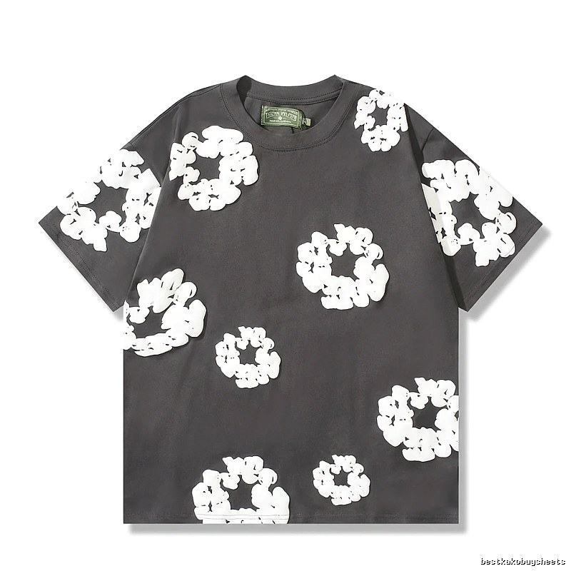 DENIM TEARS Three-dimensional Flower Style T-shirt