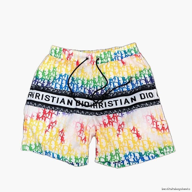 Dior All-over Monogram Print Trendy Cool Style Rainbow Casual Shorts