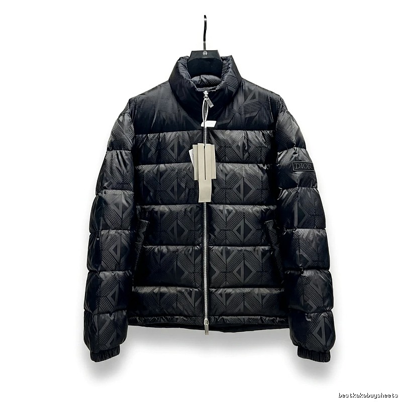 Dior diamond - checkered black down jacket