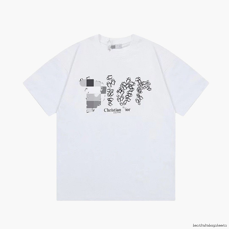 Dior Monogram All-Over Printed Trendy White T-Shirt