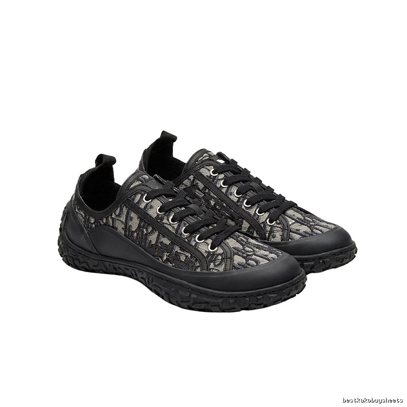 Dior monogram casual style black shoes