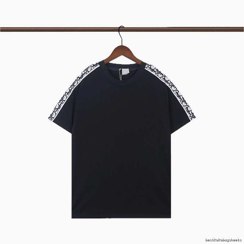 Dior Monogram Webbing Cool Street Style Black T-Shirt