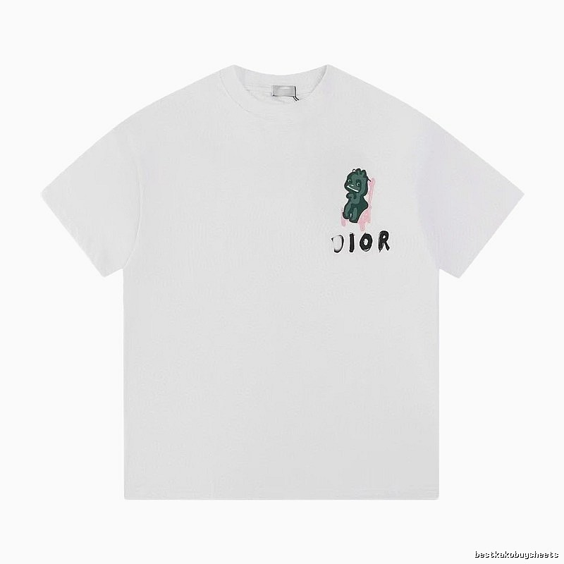 Dior Monster Print Trendy Style White T-Shirt