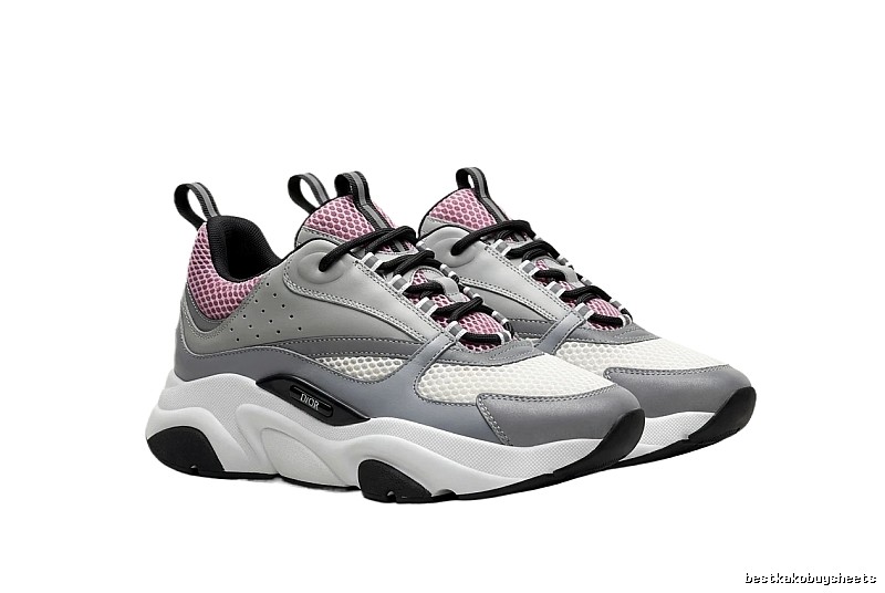 Dior retro-style gray-pink sports shoes