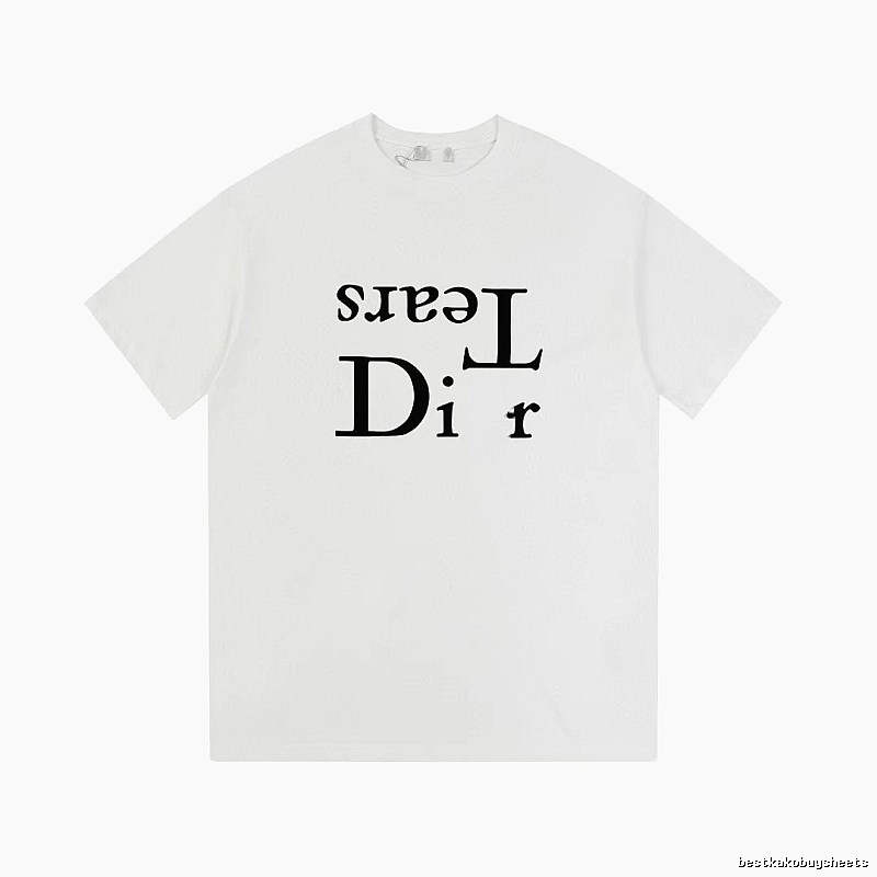 Dior x Tears Co-branded Trendy Style White Short-sleeve T-Shirt