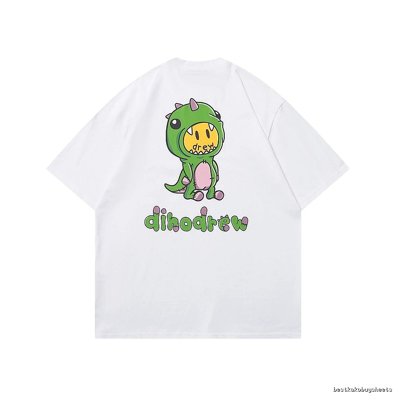 DREW Dinosaur Print Street Style White T-Shirt