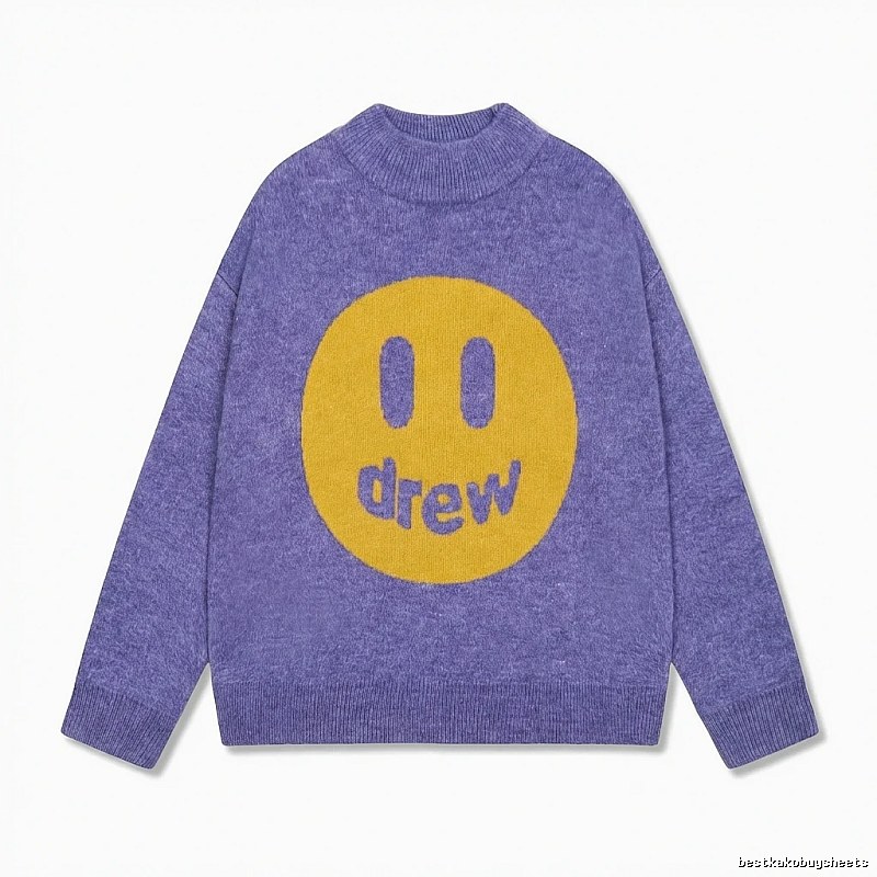 DREW Smiley Purple Sweater