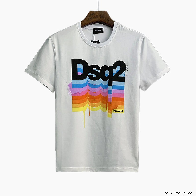 DSQ2 Gradient Print Street Style White T-Shirt