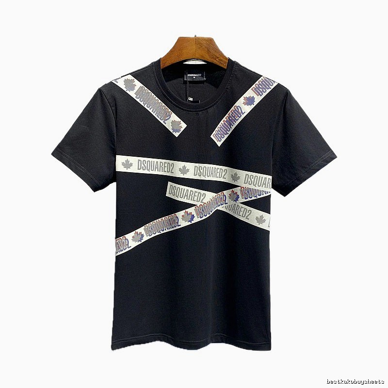 DSQUARED2 Webbing Street Style Black T-Shirt